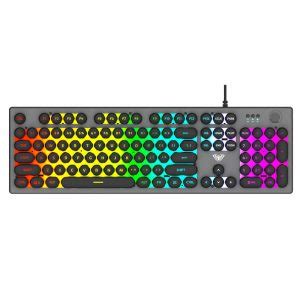 AULA F2028 RGB Backlight LED Gaming Keyboard With Macro Software 26 keys Antighosting - 3 ...