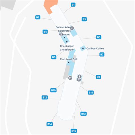 Richmond Airport Concourse B Map & Guide