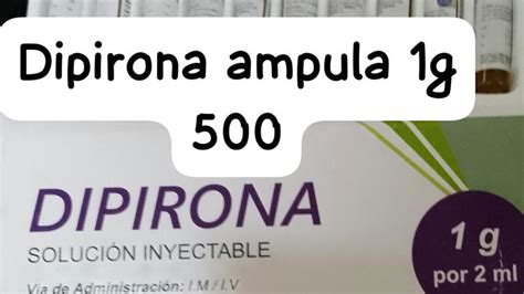 Dipirona Ampula G Importado En Playa La Habana Cuba Revolico