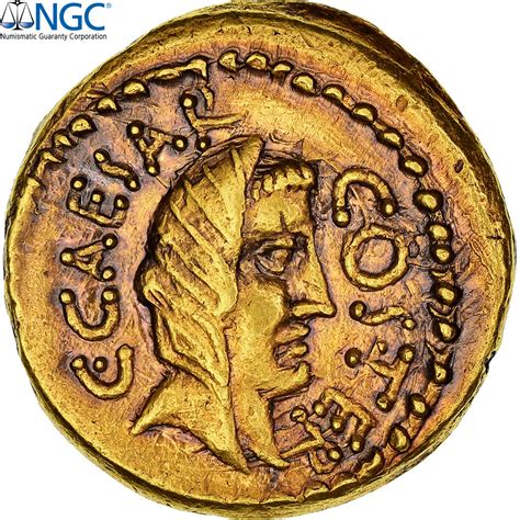 julius caesar aureus  bc rome boscoreale toning gold ngc