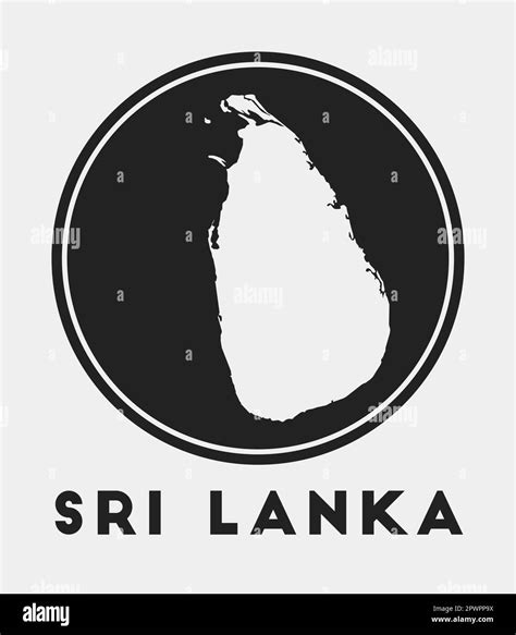 Sri Lanka Icon Round Logo With Country Map And Title Stylish Sri