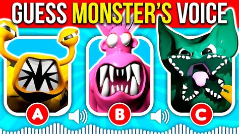 Guess The Monsters Voice Garten Of Banban 4 All Jumpscares Hunky Jake Doom Doom Happy