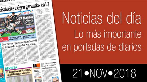 Noticias Del D A En Portadas De Noviembre Noti Arandas