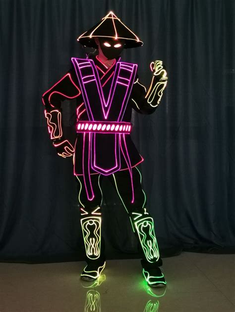 Tc Fiber Optic Led Tron Dance Robot Costume Led Costume Led