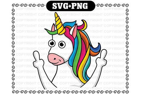 Unicorn Middle Finger Svg Free Transparent Clipart Clipartkey The