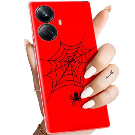 Etui Do Realme 10 Pro 5G Wzory Pająk Spider Pajęczyna Obudowa Pokrowiec