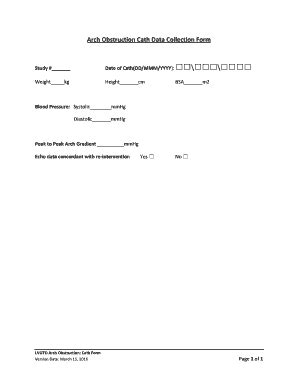 Fillable Online Chssdc Arch Obstruction Cath Data Collection Form