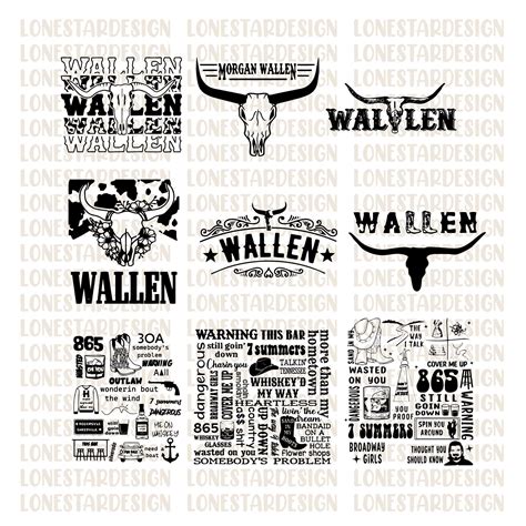 Wallen Bundle Svgpng Wallen Png Western Cowboy Png Wallen Etsy UK