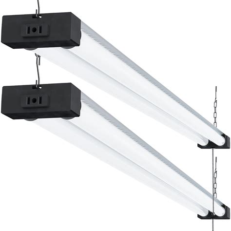 Sunco Lighting 2 Pack Industrial LED Shop Light 4 FT Linkable