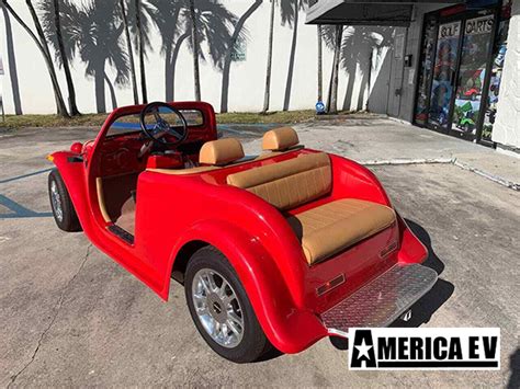 New 2024 Red America EV California Roadster 4 Passenger