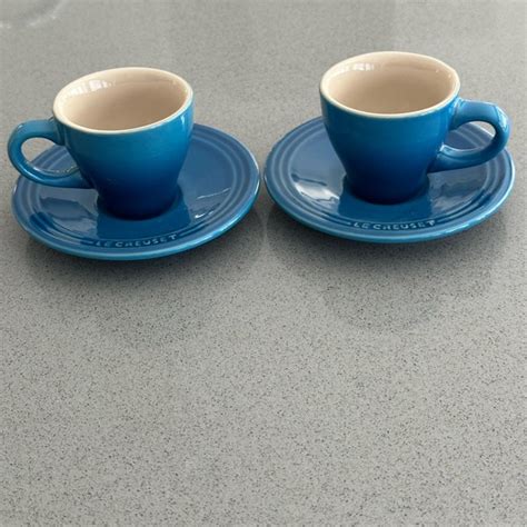 Le Creuset Dining Le Creuset Espresso Cups And Saucers Poshmark