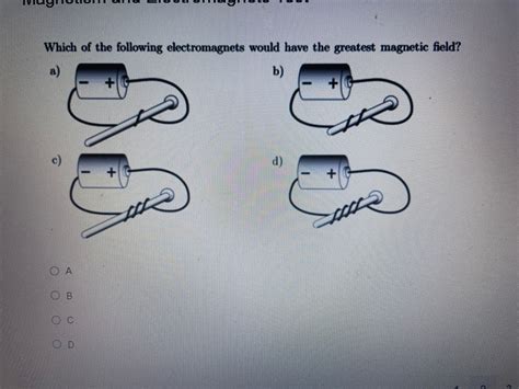 Answered Which Of The Following Electromagnets Bartleby