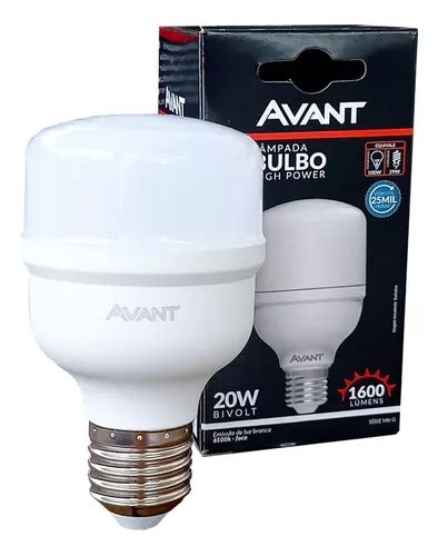 Lâmpada Bulbo Led Alta Potência Led 20w Bivolt Avant 6500k Cor da luz