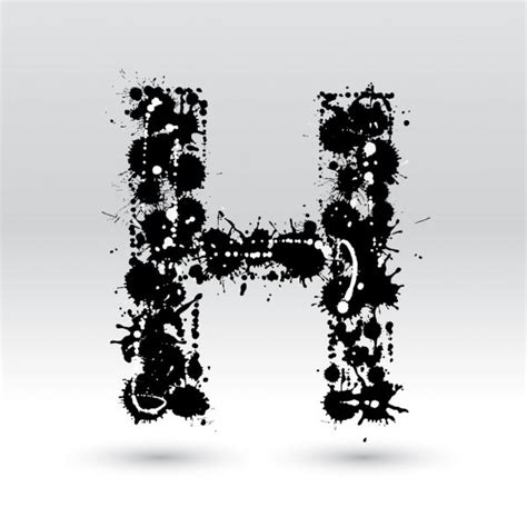 Letter W Formed By Inkblots Stock Vector Image By Black Fox