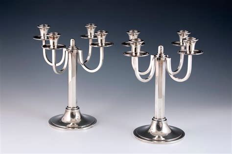 Lot Par De Candelabros Prata 916 P 1540 G