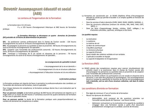 Devenir Accompagnant éducatif et social AES ppt télécharger