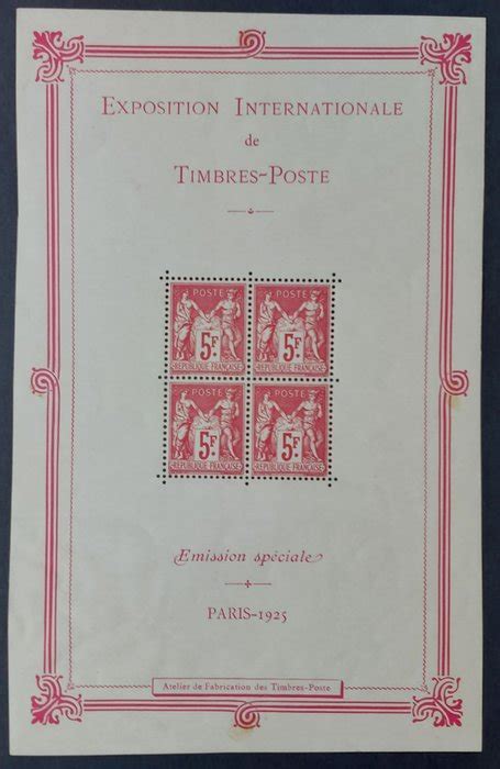 France 1925 International Philatelic Exhibition In Paris Catawiki