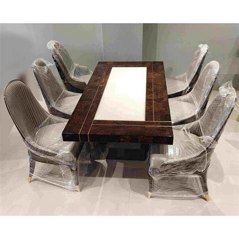 Marble Top Seater Wooden Dining Table Set At Rs Set In