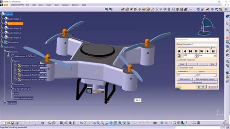 Simulation Using CATIA V5 DRONE DMU KINEMATICS Harsh Vashisth