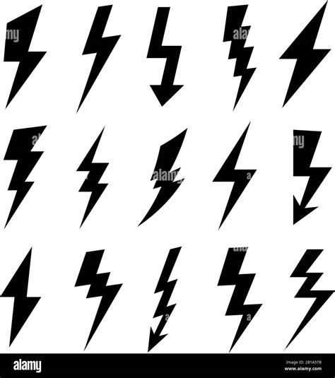 Thunderbolt Silhouette Electrical Flash Icon Electric High Power