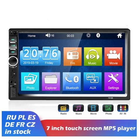 2 Din Araba Radyo Stereo 7018b Otomatik Ses Fm Alıcı 7 İnç Hd