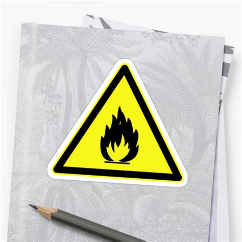 "Fire Hazard Symbol" Sticker by caldayjd | Redbubble