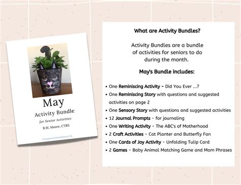 May Activity Bundle For Senior Activities Reminiscing Sensory