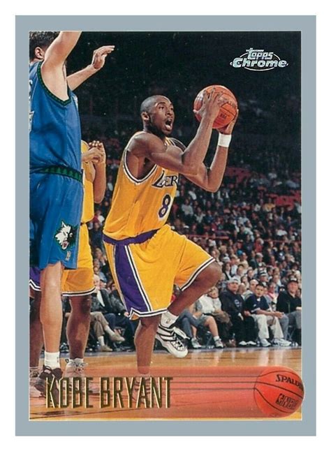 1996 Kobe Bryant Topps 138 Chrome Rookie Card Reprint Brand Etsy