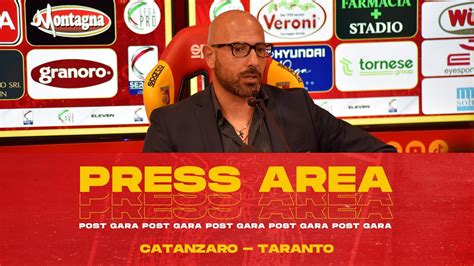 Press Area Calabro Dopo La Vittoria Con Il Taranto Youtube