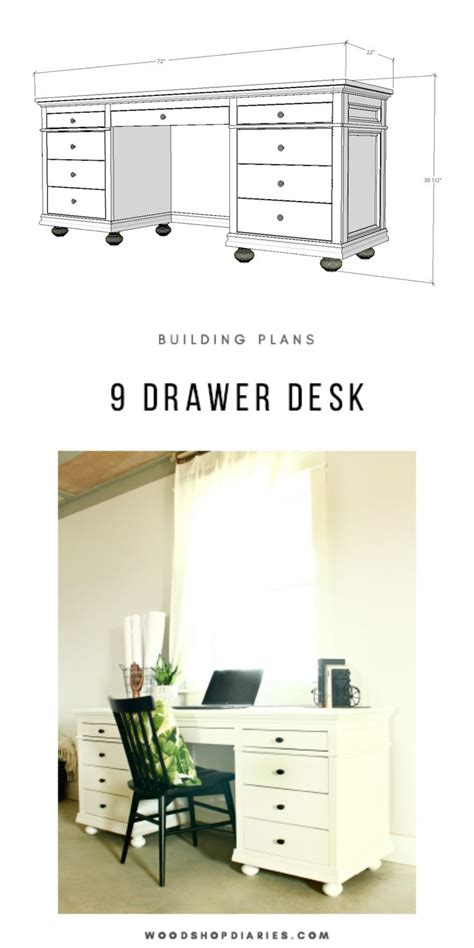 DIY Storage Desk For Home Office --Building Plans and Tutorial | Diy ...