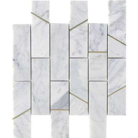 Rossetto Tiles Deco Barres Carrara