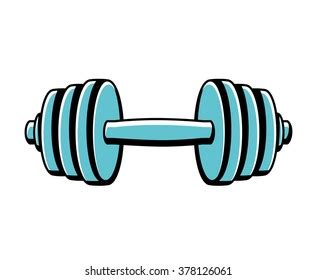 Vector Barbell Isolated Cartoon Design Stock Vector Royalty Free