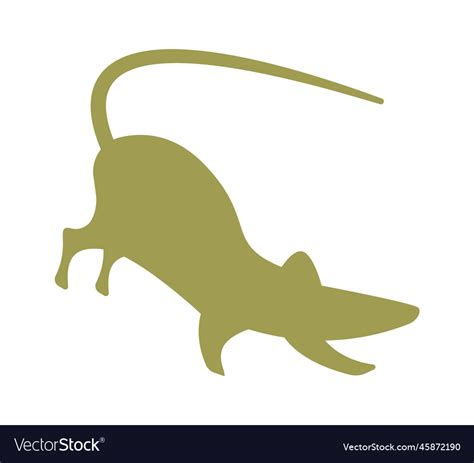 Mouse abstract silhouette design flat icon Vector Image