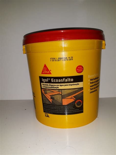 SIKA IGOL ECO ASFALTICO 3 6 LITROS Protect Impermeabilizações