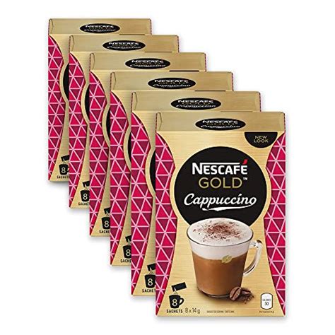 Nescafé Gold Cappuccino, Instant Coffee Sachets, 8 x 14 g (Pack Of 6 ...