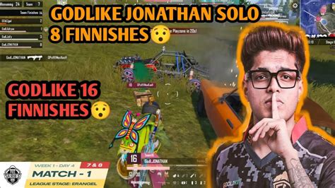 GODLIKE 16 FINISHES IN BMPS FIRTS MATCH GODL JONATHAN SOLO 8 FINISHES