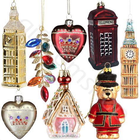 Gisela Graham Christmas Ornaments London England Big Ben Hanging Decorations Ebay