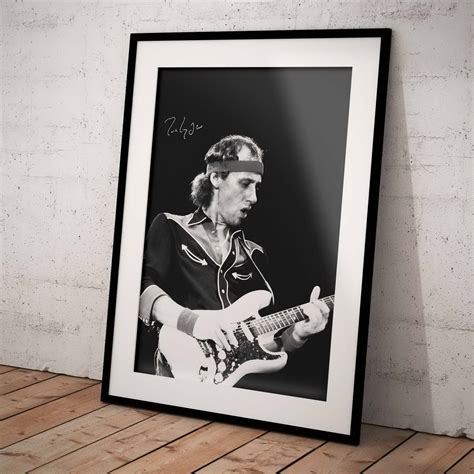 Mark Knopfler Poster With Signature Dire Straits Art Print Rock Music