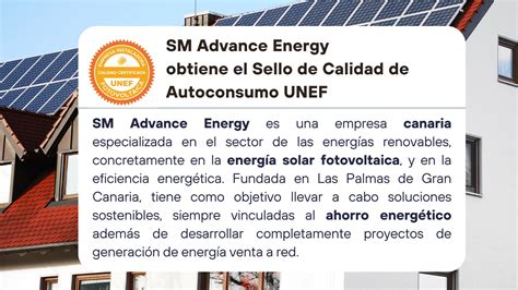 Unión Española Fotovoltaica Unef On Twitter 🏅sm Advance Energy Se Convierte En La Empresa