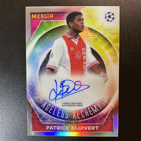 目立った傷や汚れなし2022 23 Topps Merlin Chrome UEFA PATRICK KLUIVERT 100 Auto