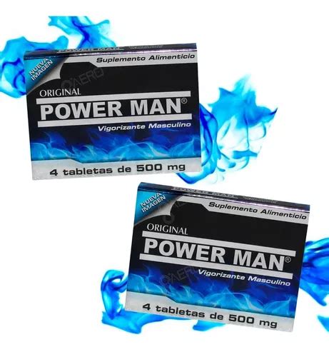 Power Man Vigorizante Pastilla Azul 8 Tabletas De 500 Mg Mercadolibre