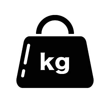 Kilogram Weight Measurement Icon Featuring Kettlebell Weight In