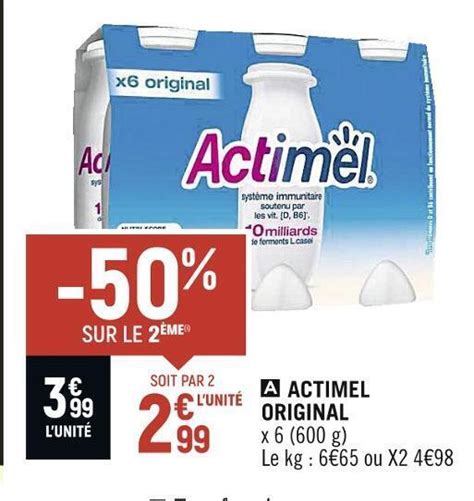 Promo Actimel Actimel Original Chez Spar