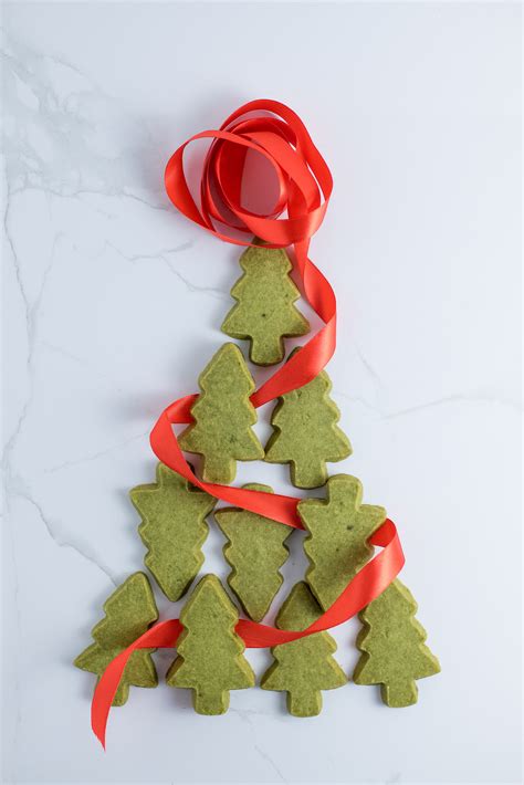 Matcha Shortbread Christmas Trees — Chocolate And Connie