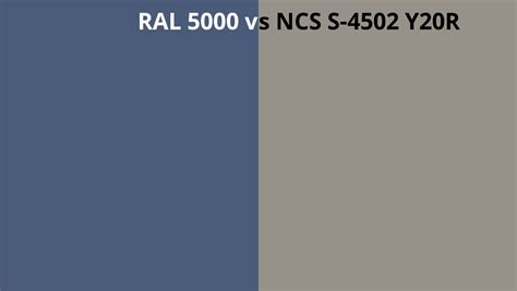 Ral 5000 Vs Ncs S 4502 Y20r Ral Colour Chart Uk