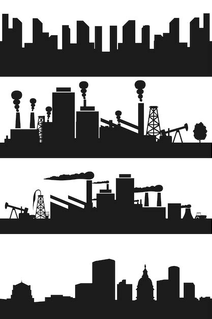 Industrial Silhouette Vektoren Und Illustrationen Zum Kostenlosen