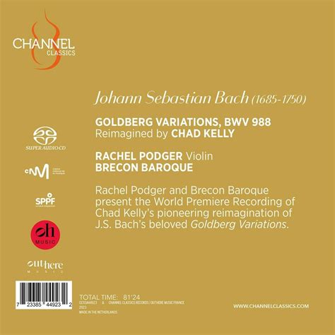 Rachel Podger Brecon Baroque J S Bach Goldberg Variations