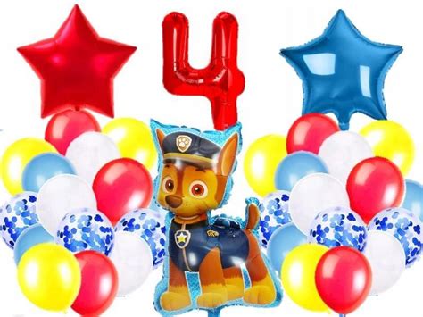 Zestaw Balon Psi Paw Patrol 4 Latka Urodziny Chase Ceny I Opinie