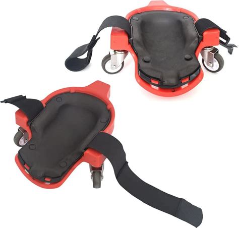 Techson Rolling Knee Pads Built In Protection Sponge Pad Creeper With 360degree Turning Wheel