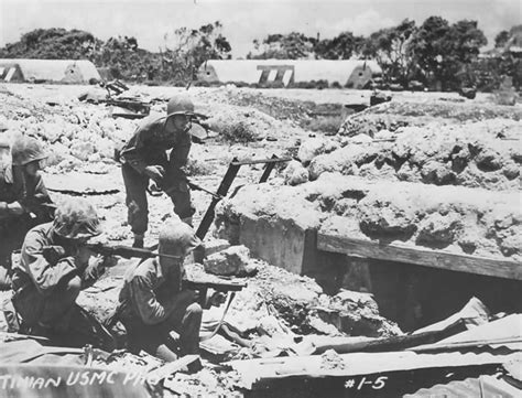 Us Marines Battle Of Tinian World War Photos